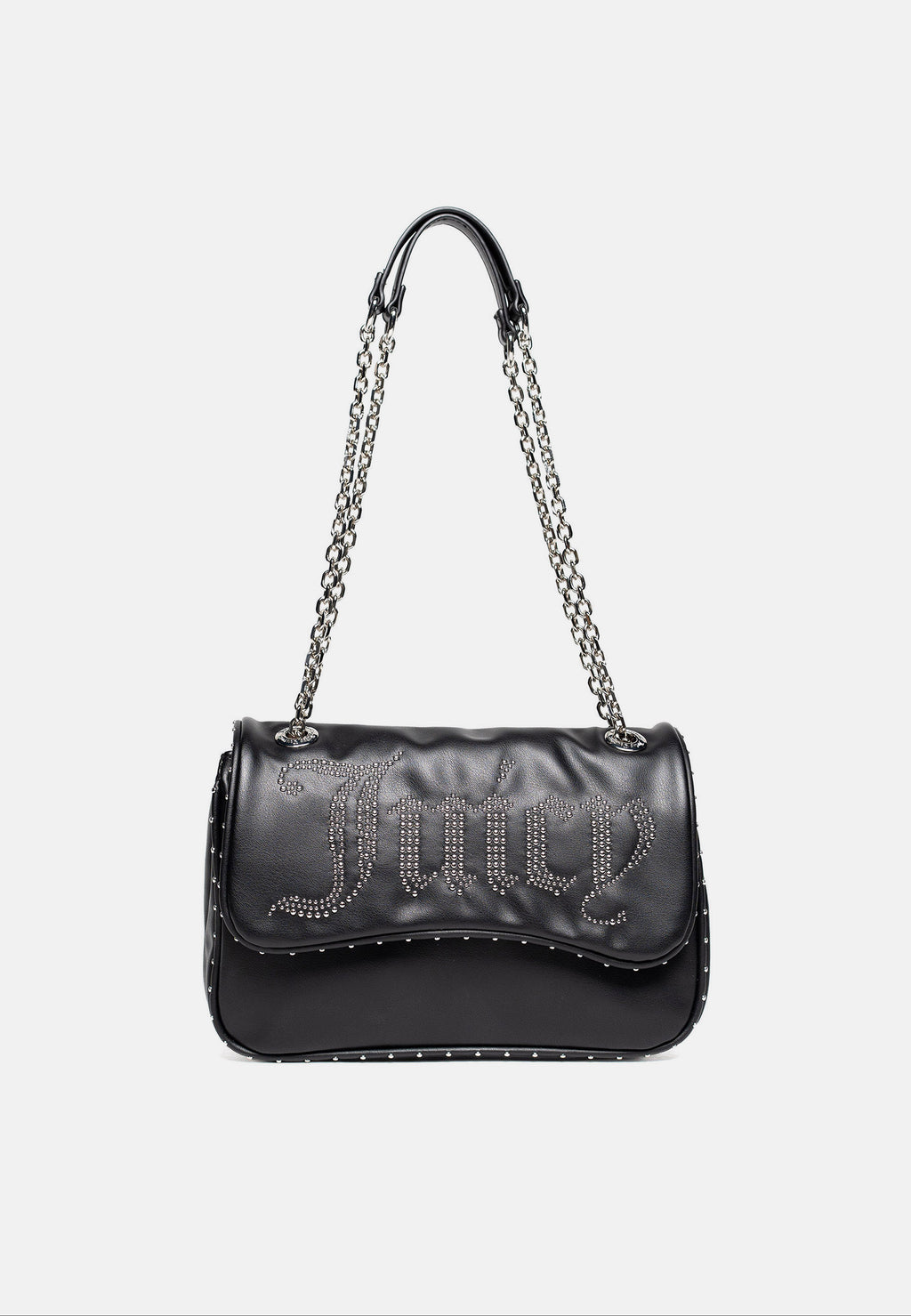 Borsa a Tracolla Kimberly in Ecopelle con Logo Juicy in Borchie – Nero