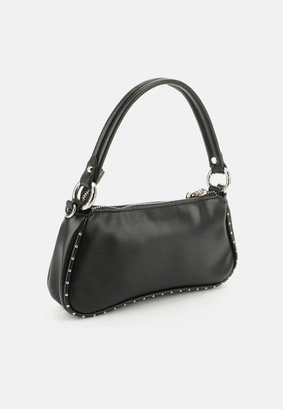 Borsa a Spalla Piccola Kimberly in Ecopelle con Logo Juicy in Borchie – Nero
