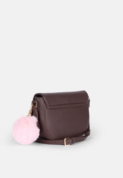 Tracolla Maggie in ecopelle color marrone