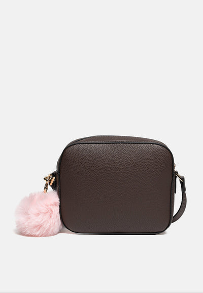 Borsa a Tracolla Maggie in Ecopelle Marrone.
