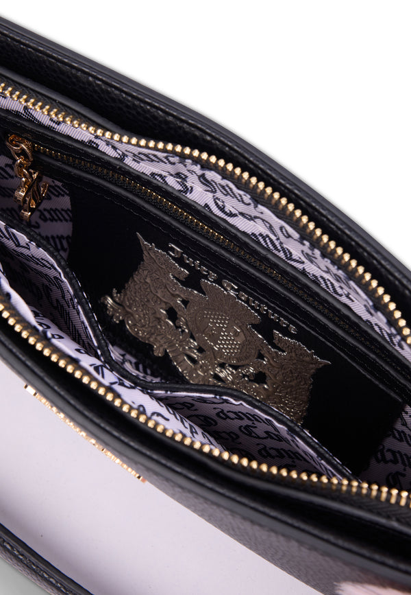 Borsa a Spalla Piccola Maggie in Ecopelle con Catena – Nero