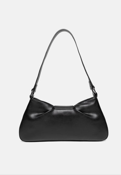 Borsa a Spalla Piccola Lorely in Ecopelle con Tracolla – Nero