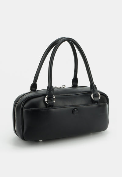 Borsa Bowling Ashley in Ecopelle – Nero