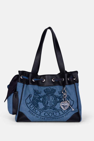 Borsa a mano DayDreamer Denim in velour