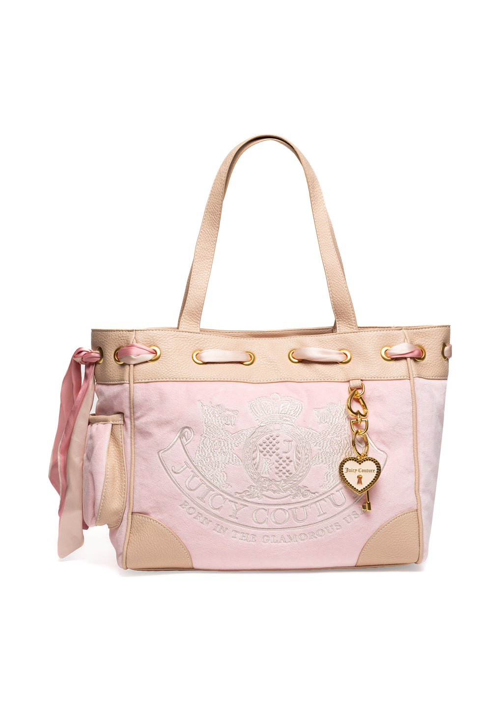 Borsa a mano Day Dreamer grande in velluto colore Rosa Juicy