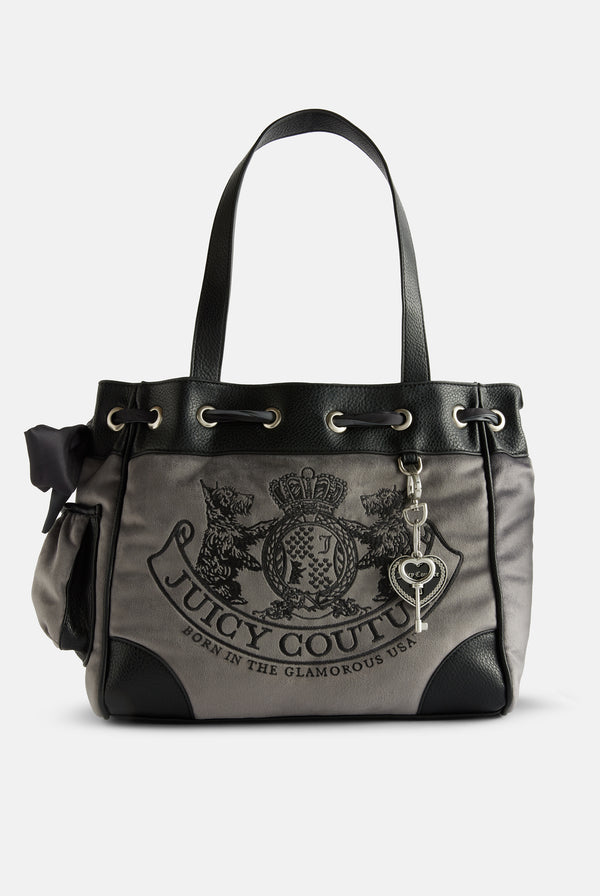 Borsa a mano DayDreamer Grigio fumo in velluto