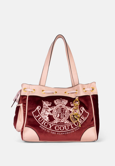 Borsa a mano DayDreamer Rosso scuro in velluto