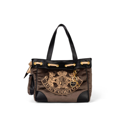 Borsa a mano DayDreamer Cioccolato in velluto