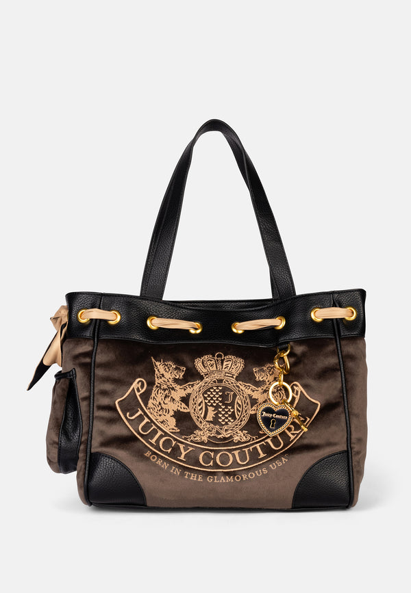 Borsa a mano DayDreamer Cioccolato in velluto