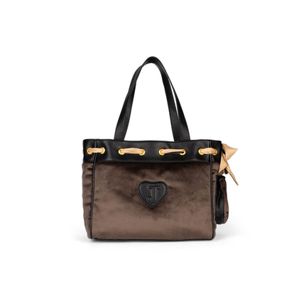 Borsa a mano DayDreamer Cioccolato in velluto