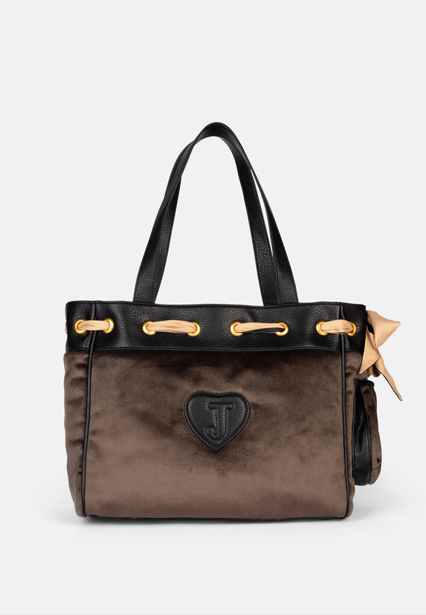 Borsa a mano DayDreamer Cioccolato in velluto