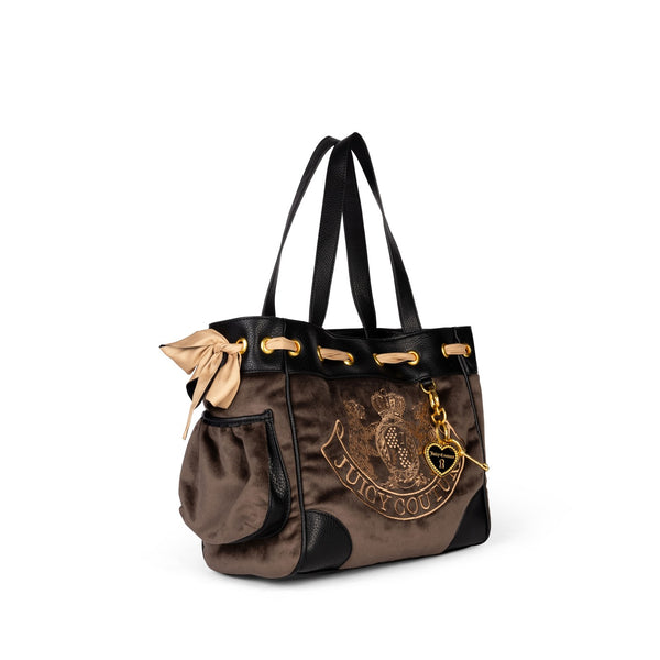 Borsa a mano DayDreamer Cioccolato in velluto