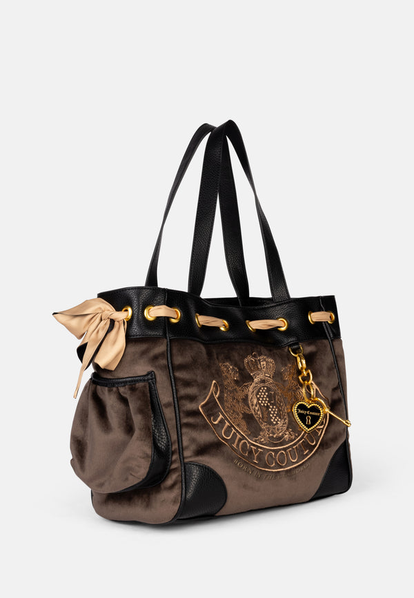 Borsa a mano DayDreamer Cioccolato in velluto