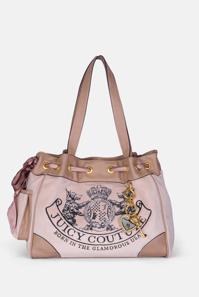 Borsa a mano DayDreamer Beige Sabbia in velour