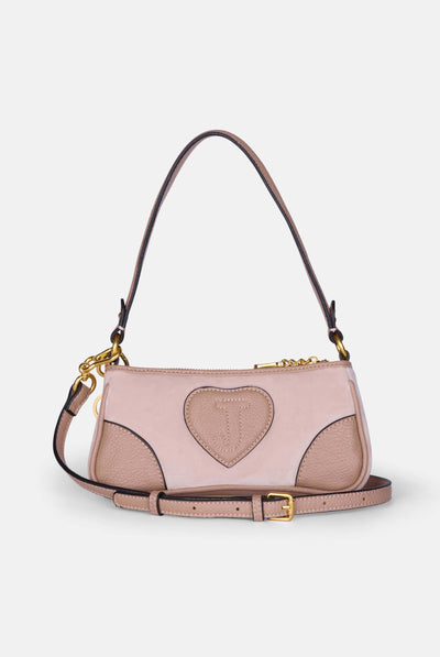 Mini borsa a mano con tracolla DayDreamer Beige Sabbia in velour