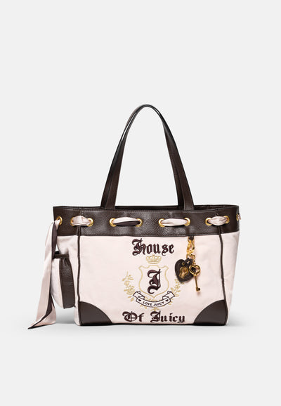 Borsa a mano Heritage Rosa Cipria in velour