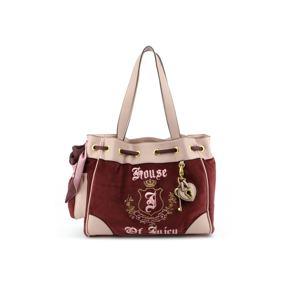 Borsa a mano Heritage Bordeaux in velour