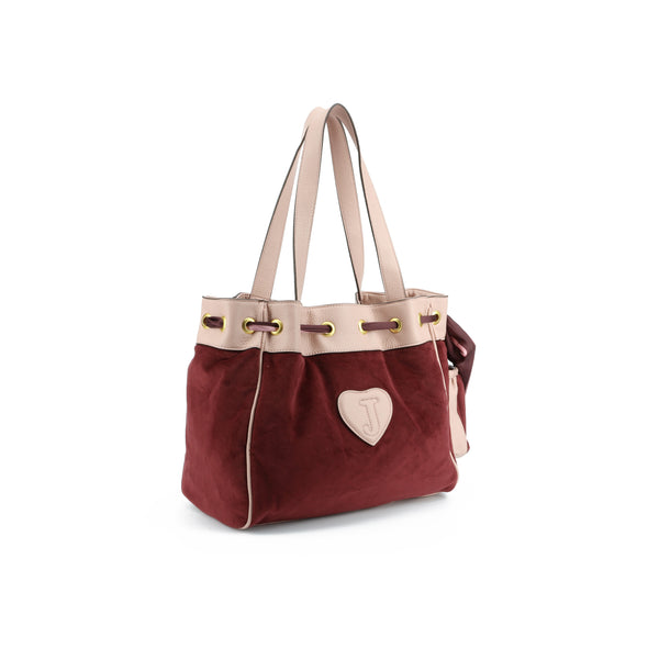Borsa a mano Heritage Bordeaux in velour