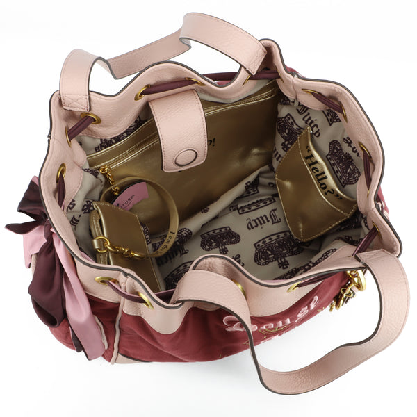 Borsa a mano Heritage Bordeaux in velour