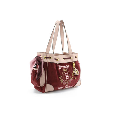 Borsa a mano Heritage Bordeaux in velour
