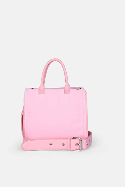 Borsa a mano piccola con strass Iris Rosa Juicy in velour