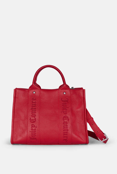 Borsa a mano media con tracolla Iris Rossa in ecopelle