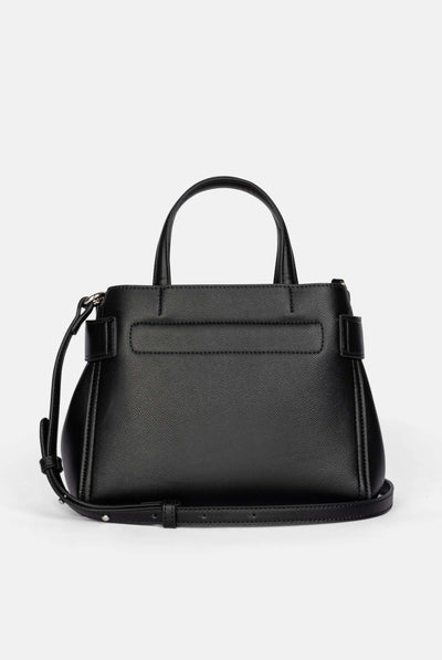 Borsa a mano con tracolla Jasmine Nero in ecopelle