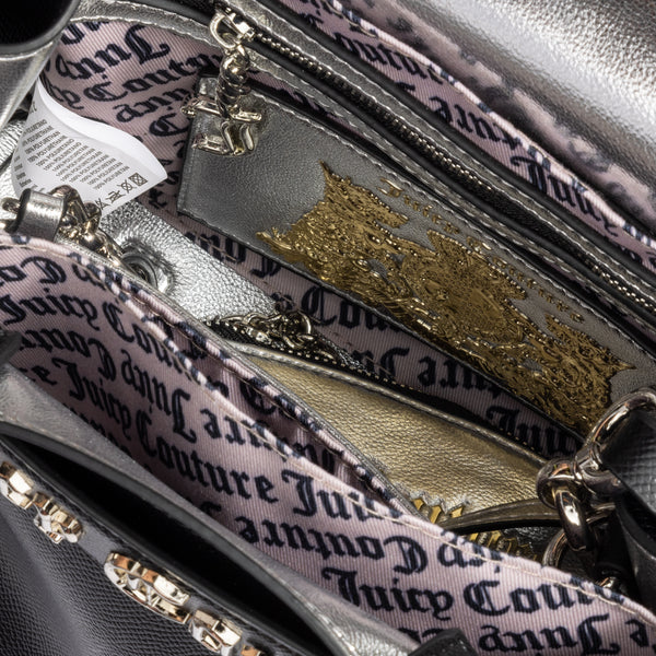 Borsa a mano con tracolla Jasmine Nero in ecopelle