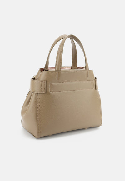 Borsa Piccola Jasmine in Ecopelle con Doppio Manico – Tortora