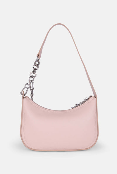 Borsa a spalla Jasmine Rosa Cipria in ecopelle