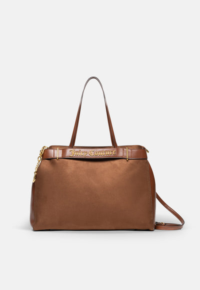 Borsa a mano Jasmine Marrone in camoscio