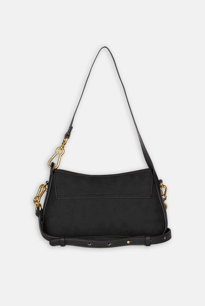 Borsa piccola a spalla Jasmine Nero in camoscio