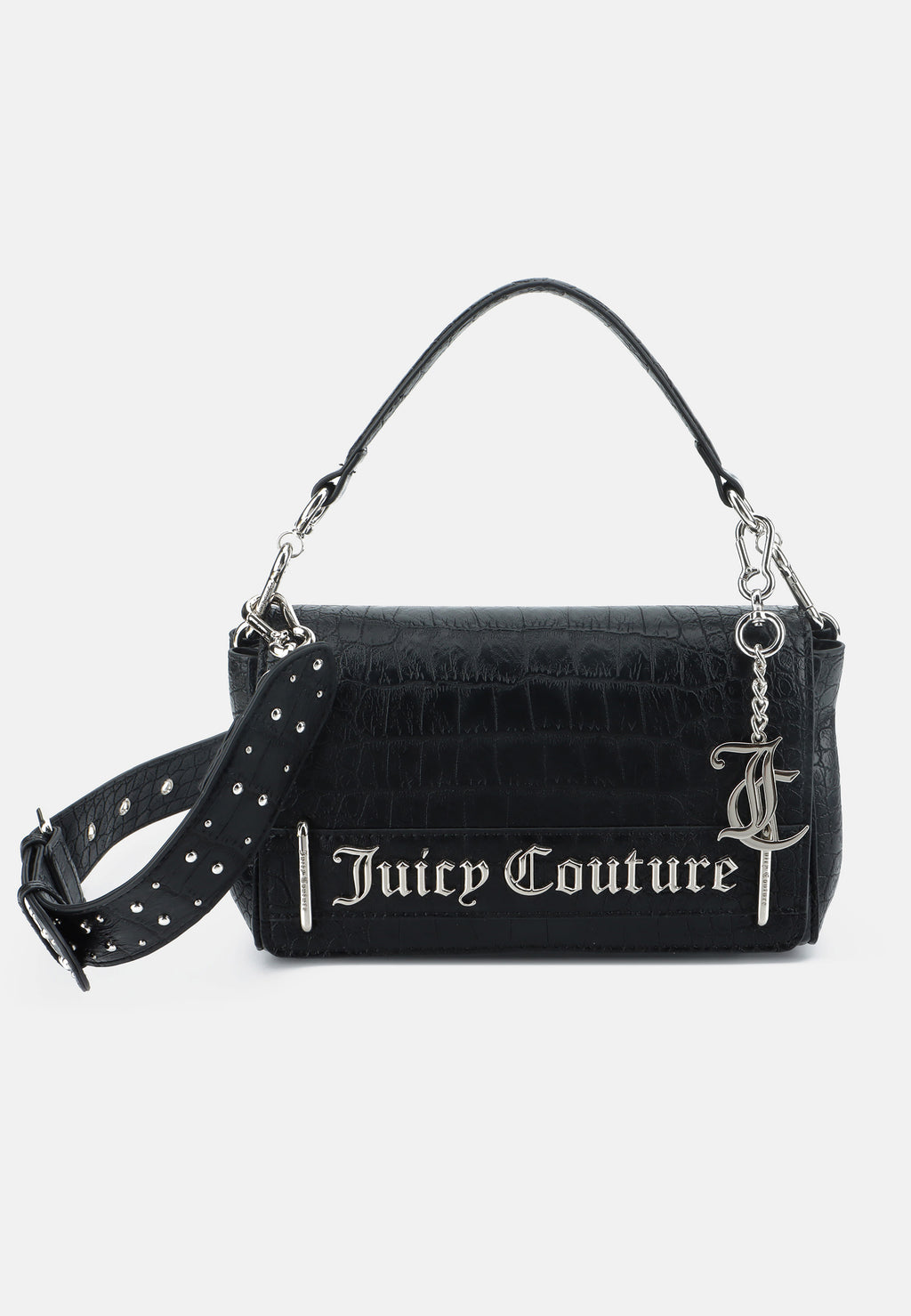 Borsa Piccola Jasmine in Ecopelle Effetto Cocco con Tracolla – Nero