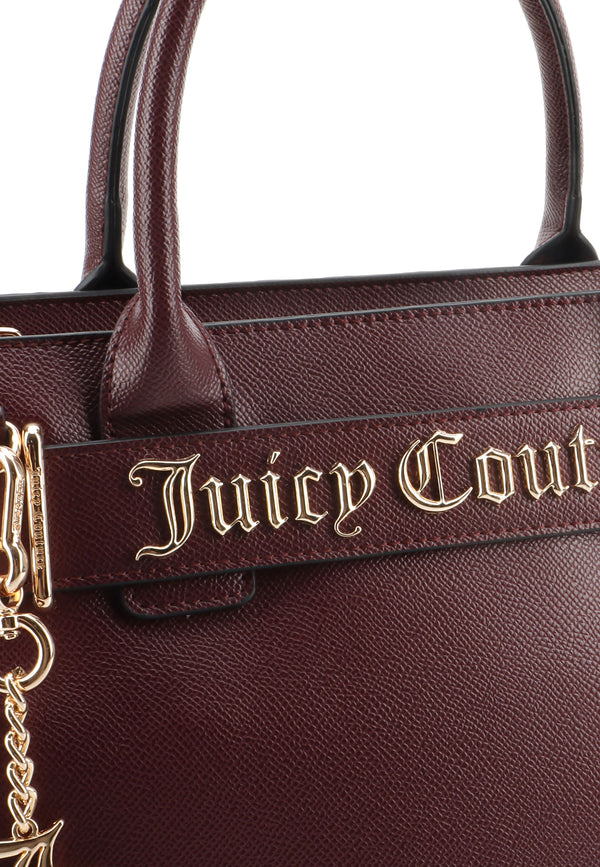 Borsa Media Jasmine in Ecopelle con Doppio Manico – Bordeaux