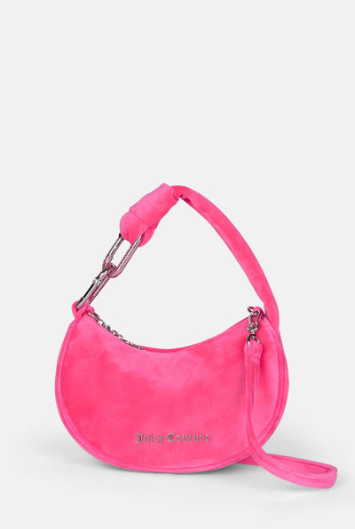 Borsa a mano con tracolla Blossom Rosa in velour