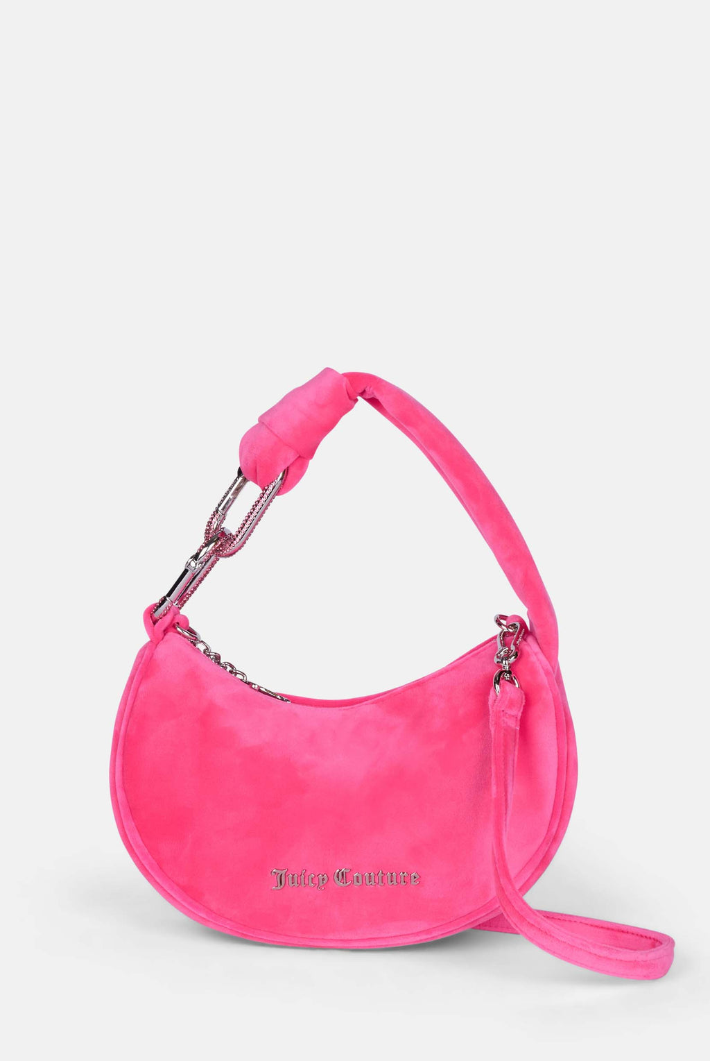 Borsa a mano con tracolla Blossom Rosa in velour