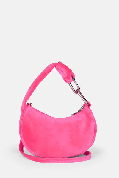 Borsa a mano con tracolla Blossom Rosa in velour