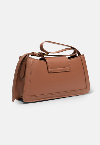 Borsa a spalla Lily Marrone Chiaro in ecopelle