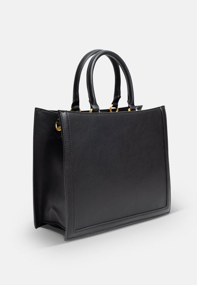 Borsa a mano Lily Nero in ecopelle