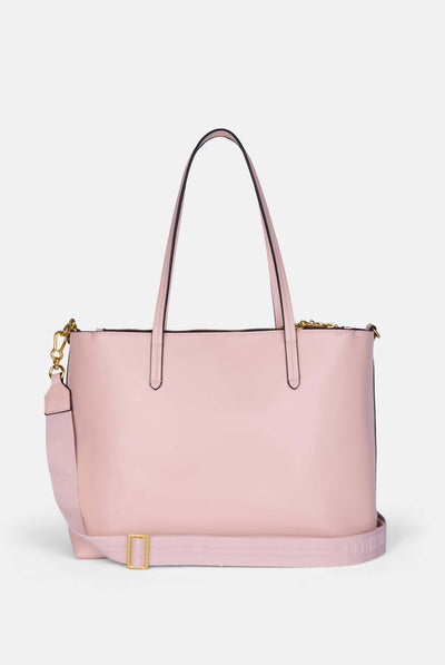 Borsa shopper Lily Rosa Cipria un ecopelle