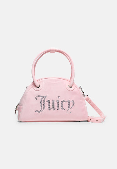 Borsa a mano con tracolla Kimberly Rosa Juicy in velour