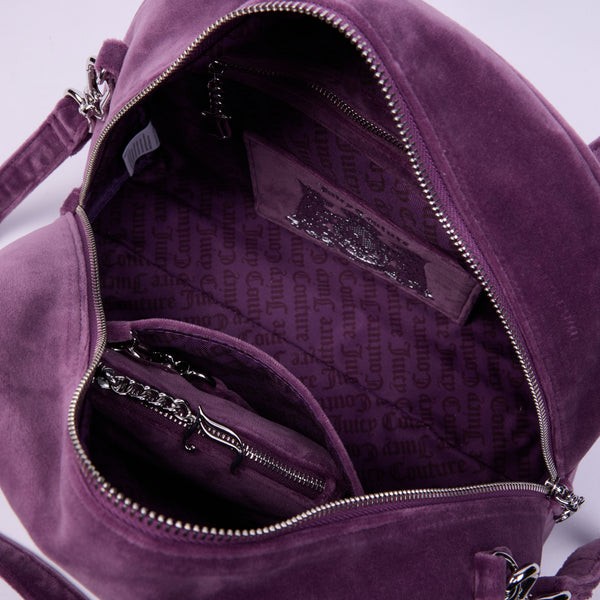 Borsa a mano con tracolla Kimberly Viola in velour