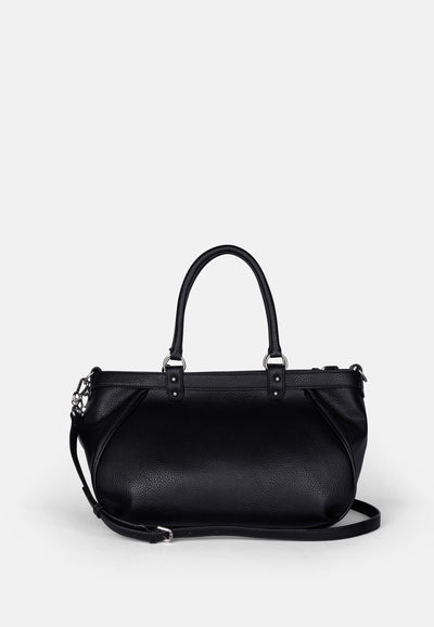 Borsa a Mano Grande Twig Narrative in Ecopelle con Doppio Manico – Nero
