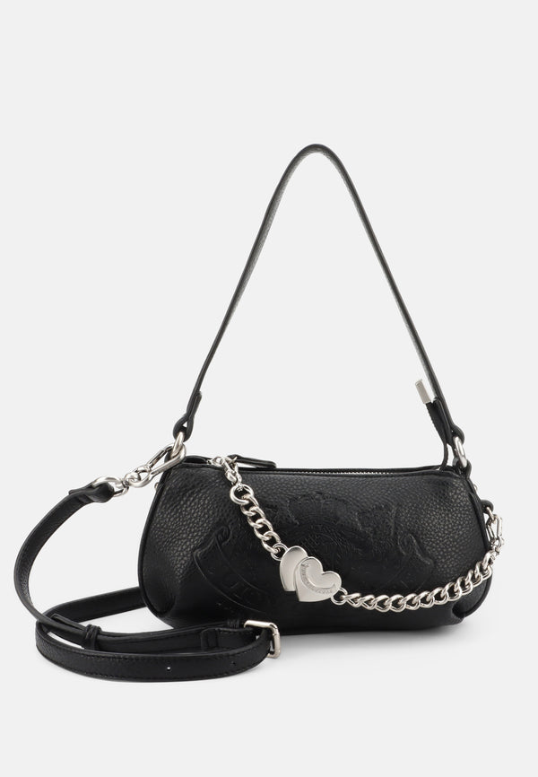 Borsa a spalla Twig Narrative in ecopelle con tracolla e catena colore Nero