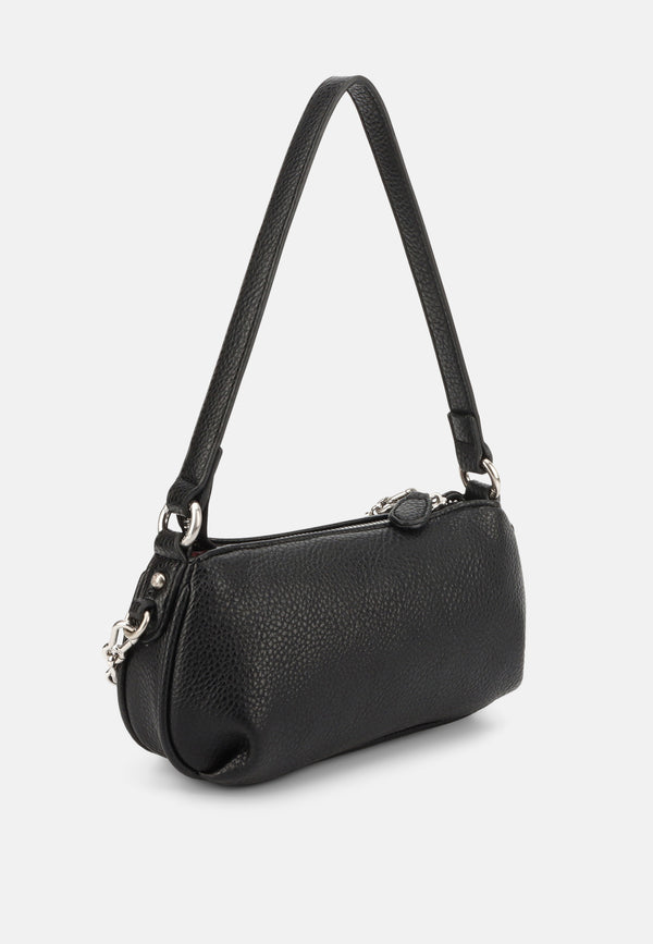 Borsa a spalla Twig Narrative in ecopelle con tracolla e catena colore Nero