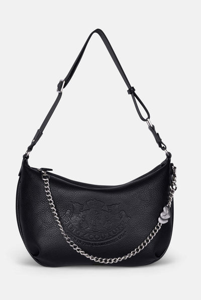 Borsa a spalla con catena Twig Narrative Nero in ecopelle