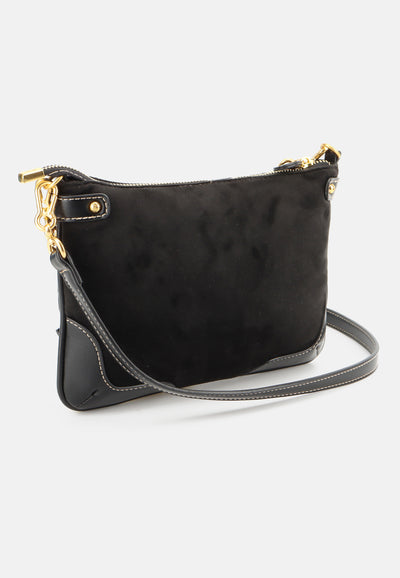 Borsa a Tracolla Twig Narrative in Velluto – Nero