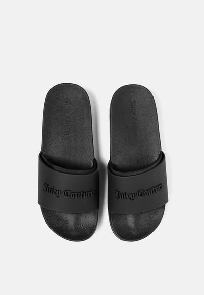 Ciabatta platform Breanna Nera con logo in rilievo