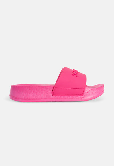 Ciabatta platform Breanna Fuxia con logo in rilievo