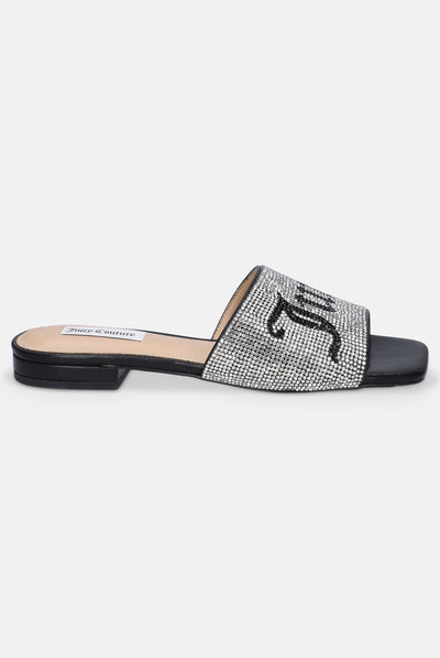 Sandalo Dahlia Nero strass con strass